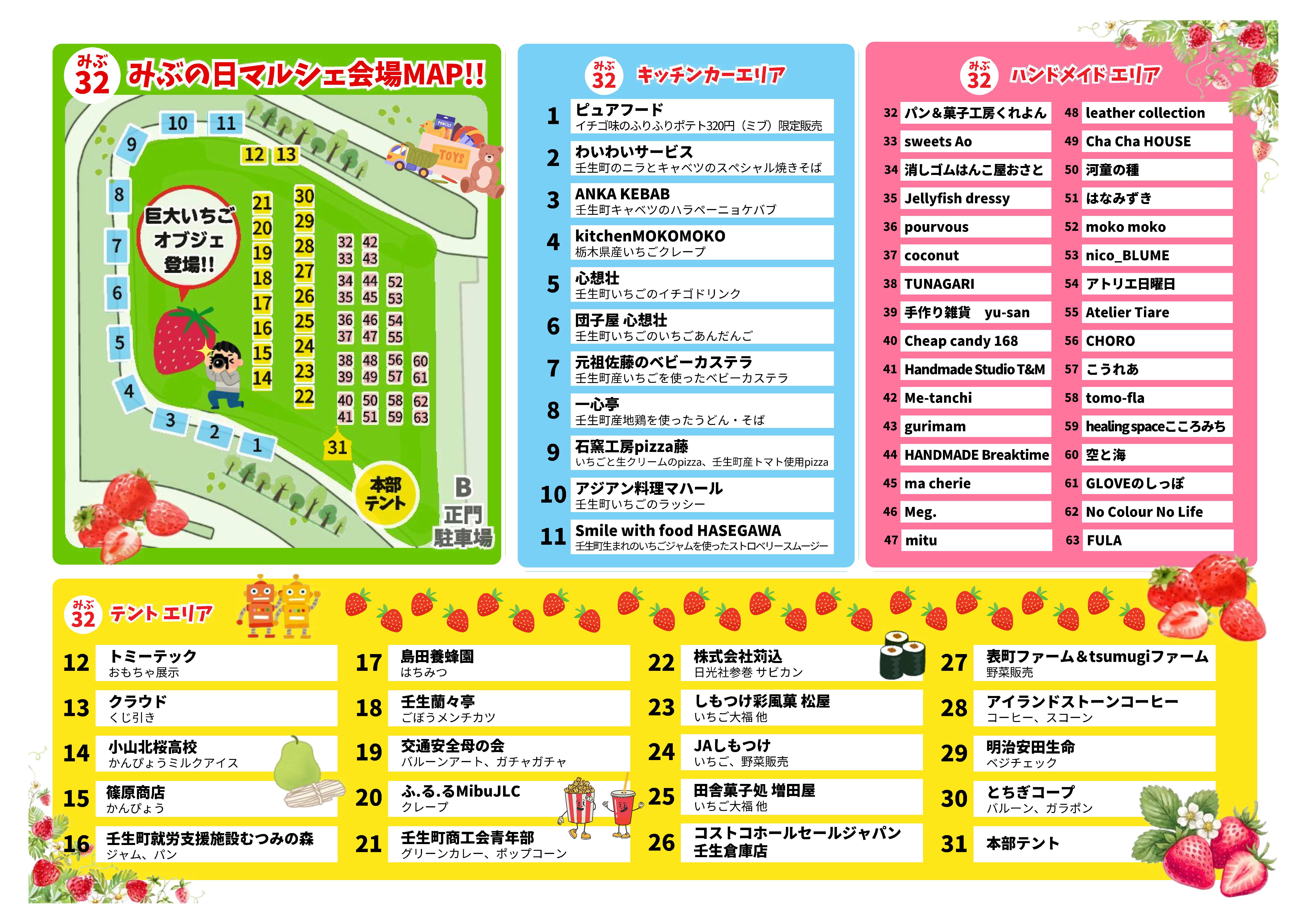 マップ出店一覧追加）わんぱく公園にてみぶの日フェア 3/1（日）が開催